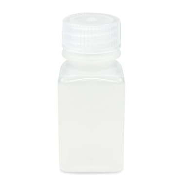 Bottle, Wide Mouth, Square, PP, Attached PP Screw Cap, 60mL, 12/Pack - cs-72