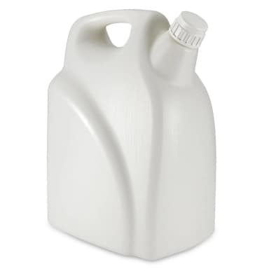 Jerrican with Handle, HDPE Bottle, 53mm PP White Screw Cap, 20 Litres (5 Gallons) - CS/4
