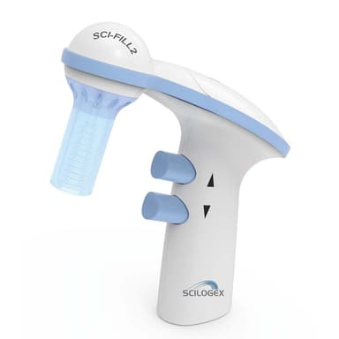SCI-Filler2 Motorized Pipette Filler, c/w 2 x 0.45um Filters, AC Charger & Wall Stand, 110-220V, 50/60Hz, UK Plug