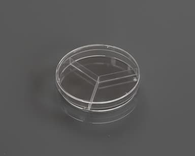 100 x 15 mm Petri Dish, Y-Plate (3-section), stackable, sterile, 20/pk, 5