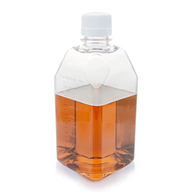 Bottle, Square Media, PETG with HDPE Closure, 1000mL, STERILE with Tamper Evident Shrink Band, 12/Shrink Wrapped Tray
