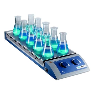 SCI120-HS Analog Magnetic Hotplate Stirrer 10-Channel, s/steel plate, 110V, 50/60Hz, US Plug