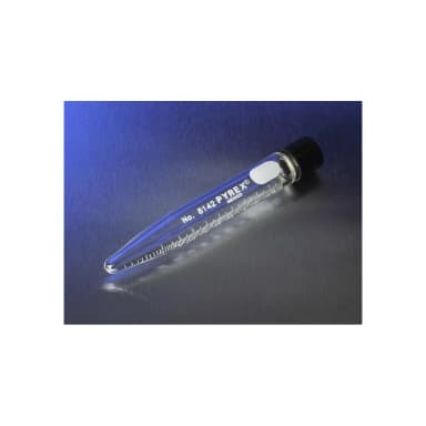 PYREX 10mL Heavy Duty Conical Centrifuge Tubes with White Graduations, Screw Cap