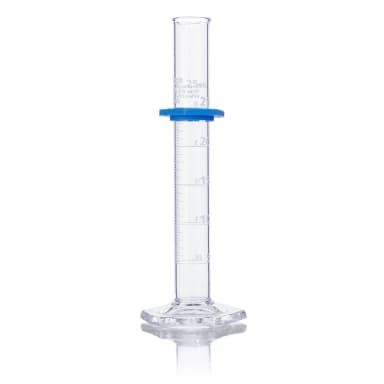 Cylinder, Graduated, Globe Glass, 25mL, Class B, To Deliver (TD), Dual Grads, ASTM E1272, 4/Box - CS/24