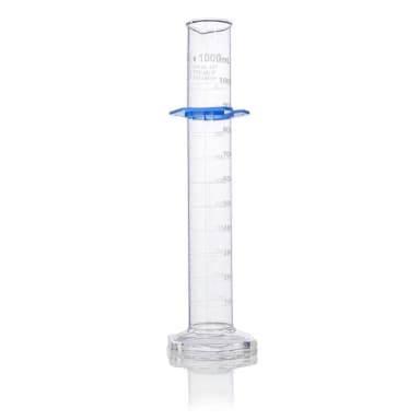 Cylinder, Graduated, Globe Glass, 1000mL, Class B, To Deliver (TD), Dual Grads, ASTM E1272, 1/Box - CS/4
