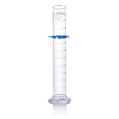 Cylinder, Graduated, Globe Glass, 2000mL, Class B, To Deliver (TD), Dual Grads, ASTM E1272, 1/Box - CS/4