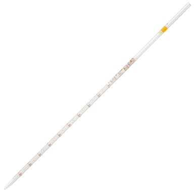 Pipette, Serological, Globe Glass, Reusable, 1mL, Class A, To Deliver (TD), 0.01 Graduations, Yellow Band, 6/Box