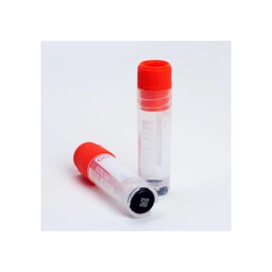 Corning 2D Cryogen Tube 2ml Self Stand, External Screw Cap, Orange Color, Grad., Sterile, Clearline, 50/bag,500/case