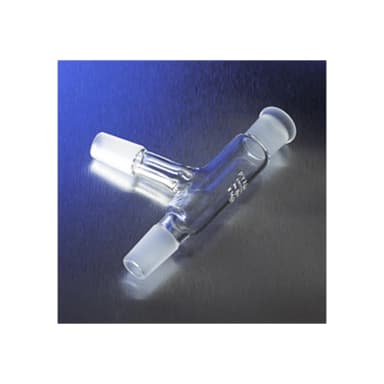 PYREX Three-Way Angle Connecting Adapter with 24/40 Standard Taper Joints