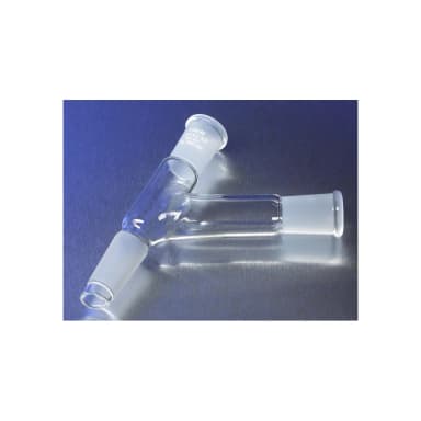 PYREX Three-Way 120 Angle Connecting Adapter with 24/40 Standard Taper Joints