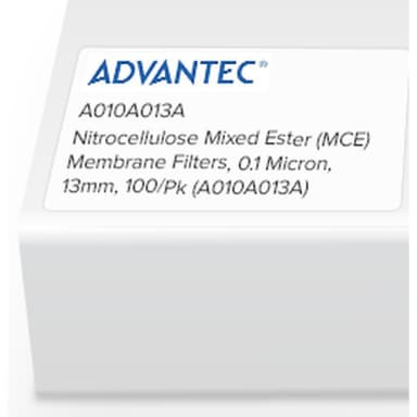 Nitrocellulose Mixed Ester (MCE) Membrane Filters, 0.1 Micron, 13mm, 100/Pk