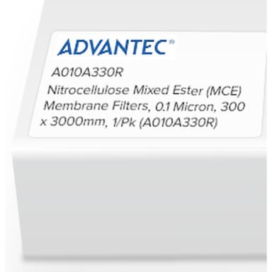 Nitrocellulose Mixed Ester (MCE) Membrane Filters, 0.1 Micron, 300 x 3000mm, 1/Pk