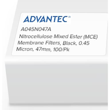 Expired Nitrocellulose Mixed Ester (MCE) Membrane Filters, Black, 0.45 Micron, 47mm, 100/Pk