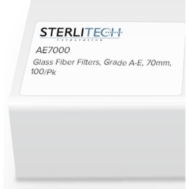 Grade A-E Borosilicate Glass Microfiber, 70mm, 100/Pk