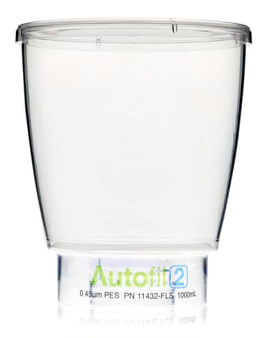 Autofil® 2 Sterile Disposable Bottle Top Vacuum Filters with 0.1 µm PES Membrane for Mycoplasma Removal, 500 mL, 12/CS
