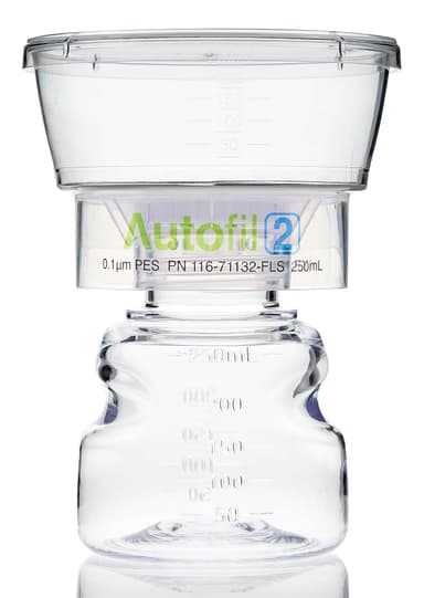 Autofil® Sterile Disposable Bottle Top Vacuum Filter Units with 0.1 µm PES Membrane for Mycoplasma Removal, 250 mL, 12/CS