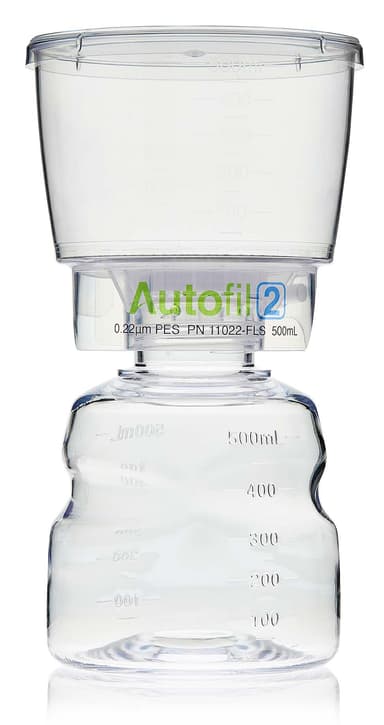 Autofil® Sterile Disposable Bottle Top Vacuum Filter Units with 0.1 µm PES Membrane for Mycoplasma Removal, 500 mL, 12/CS