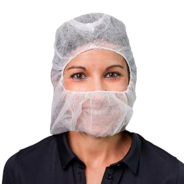 Polypropylene Hood, White, 20/100, XL