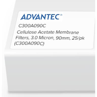 Cellulose Acetate Membrane Filters, 3.0 Micron, 90mm, 25/pk