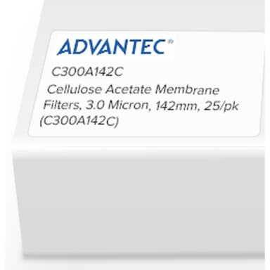 Cellulose Acetate Membrane Filters, 3.0 Micron, 142mm, 25/pk