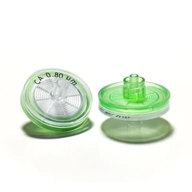 Cellulose Acetate Syringe Filters, Abluo, 0.8 Micron, 25mm, 500/Pk