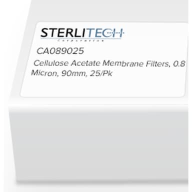 Cellulose Acetate Membrane Filters, 0.8 Micron, 90mm, 25/pk