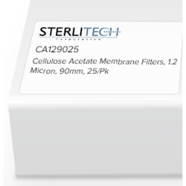 Cellulose Acetate Membrane Filters, 1.2 micron, 90mm, 25/pk
