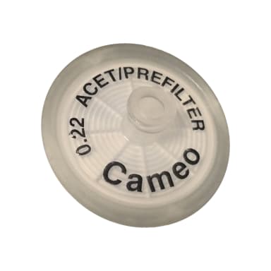 Cellulose Acetate Syringe Filters, with Prefilter, Cameo, 0.22 Micron, 30mm, 500/Pk