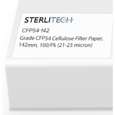 Grade CFP54 Cellulose Filter Paper, 142mm, 100/Pk (21-23 micron)