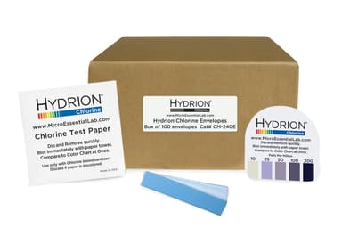 Hydrion Chlorine Env. 0-200ppm(100/ctn), CTN/100