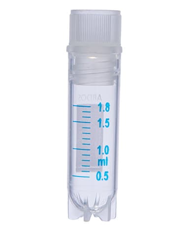 Abdos Cryo Vial internal Thread with Star Foot and Silicone Seal, PP, 1.8 mL, Gamma Sterilized, 1,000/CS