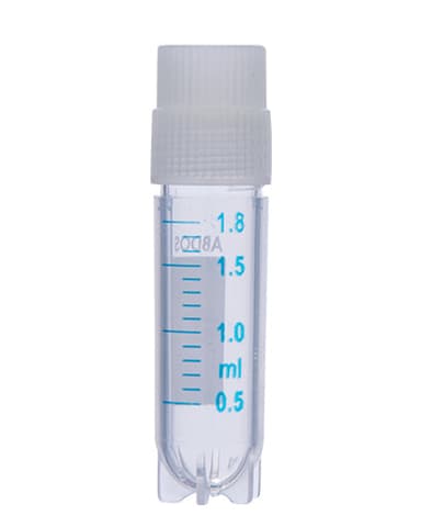 Abdos Cryo Vial External Thread with Star Foot, Polypropylene (PP) 1.8 mL, Gamma Sterilized, 1,000/CS