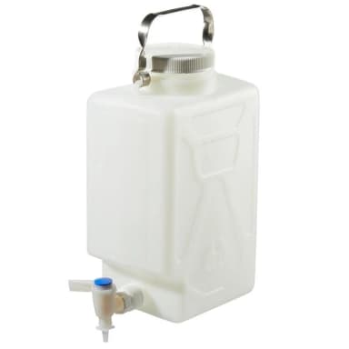 Fluorinated Rectangular Carboy w/Spigot FLPE 9 L
