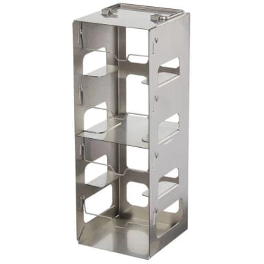 Vertical CryoBox Rack 1.2/2.0 ml 4-Shelf 5x5 Box SS 83 x 84 x 225 mm