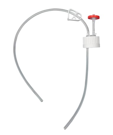 EZBio® Single Use Cap Assembly, Disposable Aseptic Transfer Caps, 38-430 mm VersaCap with Vent and Dip Tube, EZTop Replacement for 1,000 mL (1 L) Foxx or Nalgene Bottles, Sterilized, 20/CS