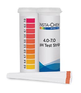 Multi-pad pH strips 4.0 - 7.0, Carton/6