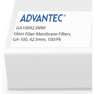 Glass Fiber Filters, Advantec, GA-100, 42.5mm, 100/Pk