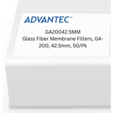 Glass Fiber Filters, Advantec, GA-200, 42.5mm, 50/Pk