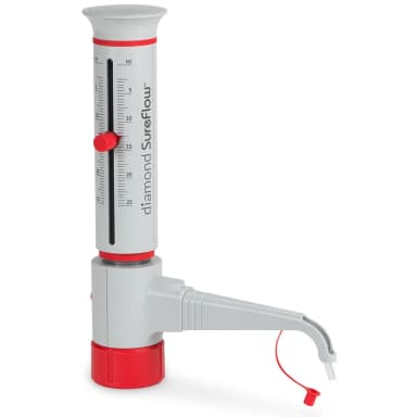 Bottle Top Dispenser, Diamond SureFlow, Standard, 2.5mL to 25.0mL, 0.5mL increments