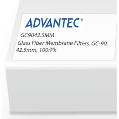 Glass Fiber Filters, Advantec, GC-90, 42.5mm, 100/Pk
