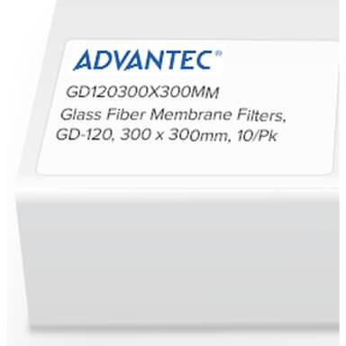 Glass Fiber Membrane Filters, GD-120, 300 x 300mm, 10/Pk