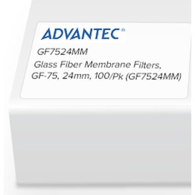 Glass Fiber Membrane Filters, GF-75, 24mm, 100/Pk