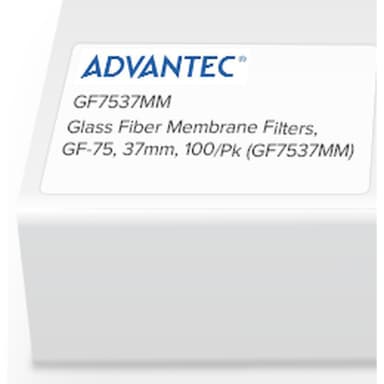 Glass Fiber Membrane Filters, GF-75, 37mm, 100/Pk