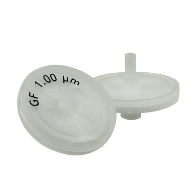 Glass Fiber Syringe Filters, Abluo, 1.0 Micron, 25mm, 50/Pk
