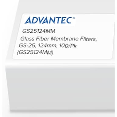 Glass Fiber Membrane Filters, GS-25, 124mm, 100/Pk