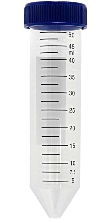 Conical Tube 50mL Racked Sterile, Natural