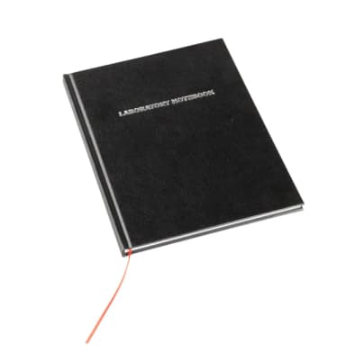 Laboratory Notebook, 100-pages, Lined, Black
