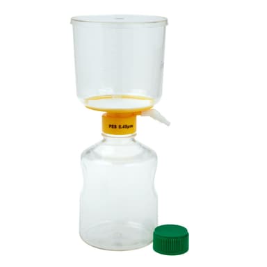 1000mL Filter System, PES Filter Material, 0.45µm, 90mm, Sterile