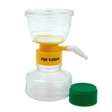 150mL Filter System, PES Filter Material, 0.22µm, 50mm, Sterile