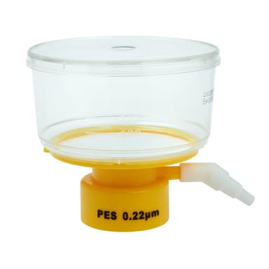 250mL Bottle Top Filter, PES Filter Material, 0.22µm, 75mm, Sterile